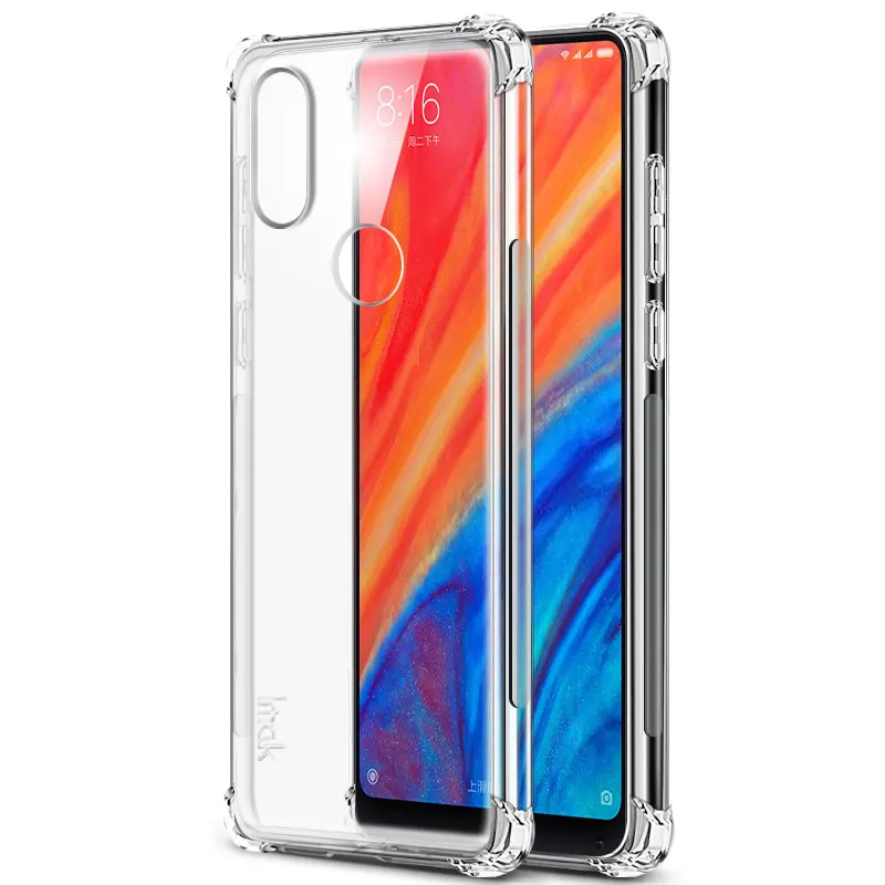 IMAK подушка безопасности окруженная защита противоударный чехол для Xiaomi mi Mix 2S Прозрачный мягкий ТПУ чехол для Xiaomi mi X2 mi X 2S mi 9 SE - Цвет: Transparent