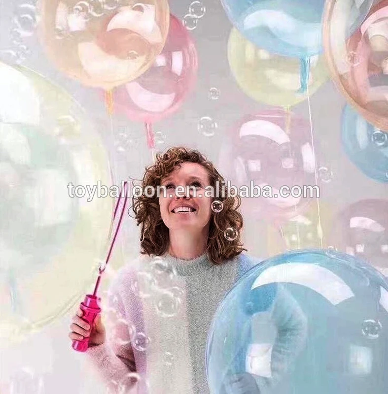 

18inch Colotful Crystal Bobo Balloons Transparent Bubble Balloon Wedding Birthday Party Decoration Air Balloons Toys For kids