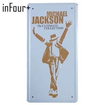 

[inFour+] Michael Jackson Plate Metal Plate Car Number Tin Sign Bar Pub Cafe Home Decor Metal Sign Garage Painting Plaques Sign