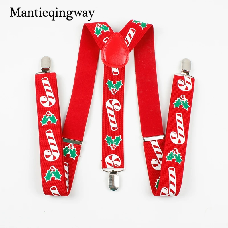 

Mantieqingway Mens Christmas Belt Christmas Tree Suspender Y Back Shirt Suspenders For Men Red Strap Stanta Santa Claus Gifts