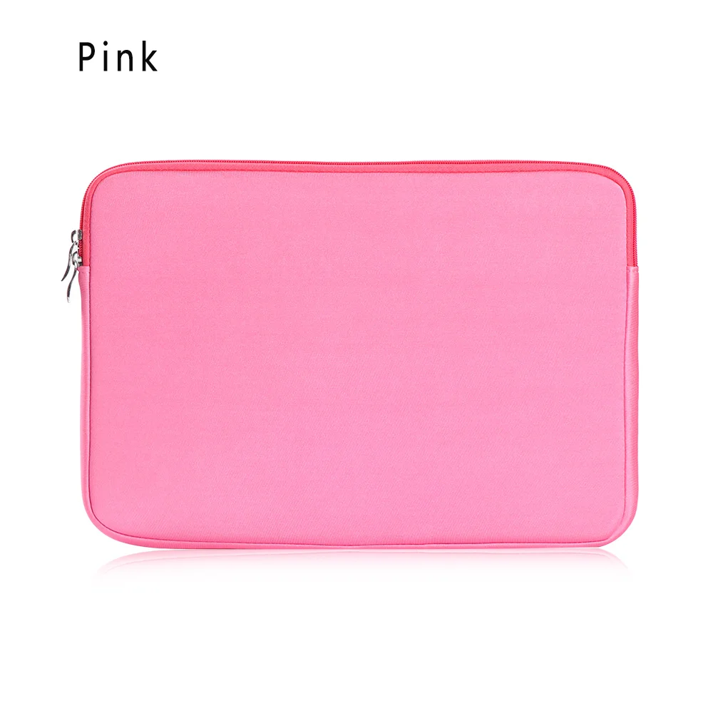 11 13 14 15 дюймовый Мягкий ноутбук сумка портфель сумка для ноутбука чехол для MacBook Air Pro lenovo hp Dell Asus - Цвет: Розовый