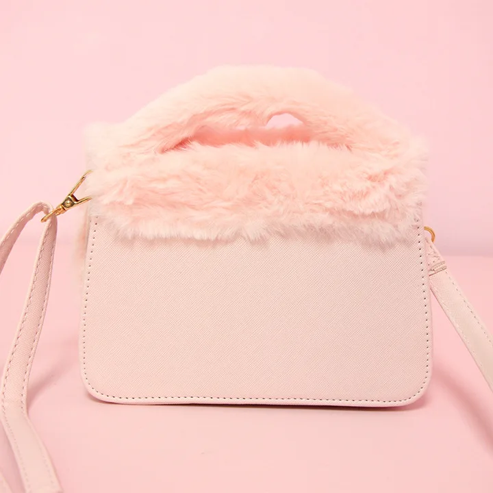 IVYYE 19cm Melody Cinnamoroll Fashion Anime Plush Shoulder Bags Soft Cartoon Tote Casual Fluffy Dolls Phone Bag Girls New