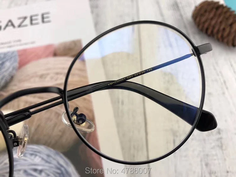 Круглые очки, оправа для женщин и мужчин, ретро очки для близорукости, оптические оправы, металлические прозрачные линзы, очки по рецепту Oculos De Grau