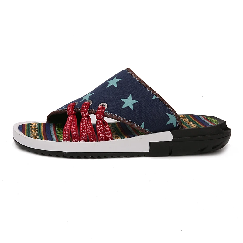 flower summer mixed colors men slippers desinger outdoor sandals camouflage casual shoes pants male leisure moccasins for men (14)