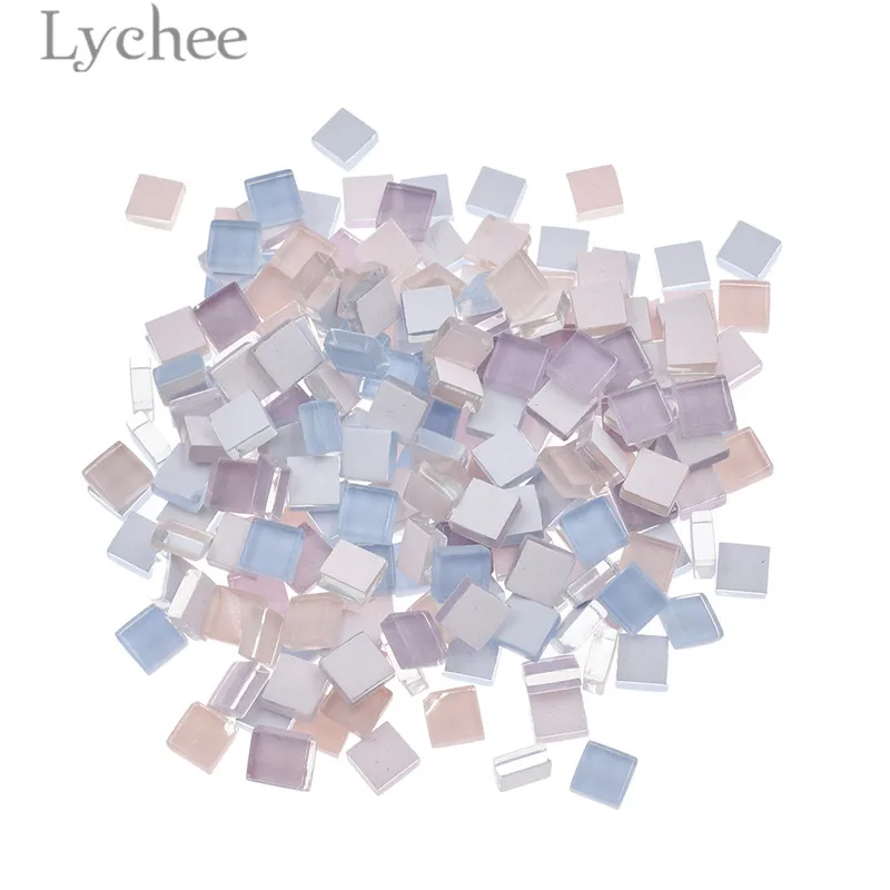 Lychee Life 200 г/205 шт разноцветная стеклянная мозаичная плитка квадратная мозаичная плитка DIY художественное ремесло материал для изготовления - Цвет: 5