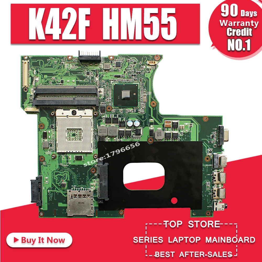 K42F Rev 2 0 GMA HD USB2.0 HM55 PGA989 DDR3 основная плата памяти видео для For Asus материнская P42F 100%