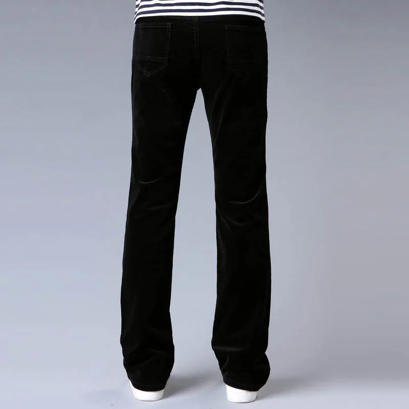 Men's Casual Pants Men's Casual Micro Bell-bottomed Corduroy trousers Korean version of the Stretch Slim Wide Leg pants