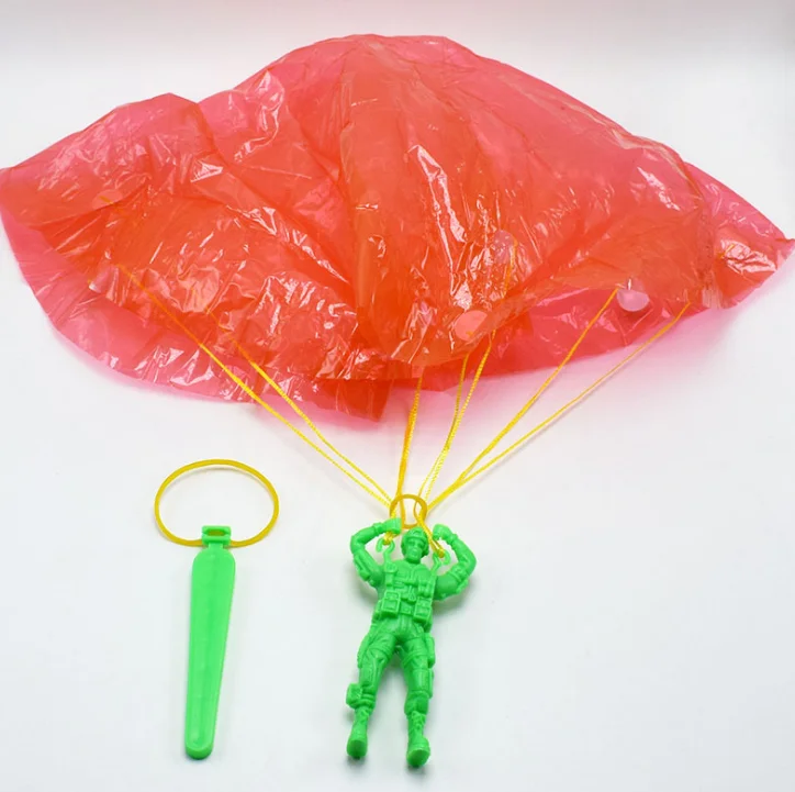 2 Pcs/lot Funny Play Game Kids Hand Parachute Parachute Toy With Figure