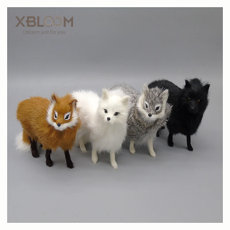 

4 pieces fox simulation ornaments home decoration fox statue christmas decoration wedding decoration teaching model animal