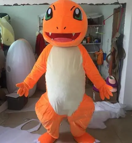

Orange Poke Mascot Costume Lovely Orange Charmander Mascot costume Halloween dress Poke cartoon Mascot Costume