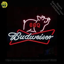 Неоновая вывеска для будвейса барбекю поросенок неоновый сигнал лампы пивной бар-клуб неоновые огни вывеска стеклянная трубка Знаковый пользовательский дизайн Cerveja