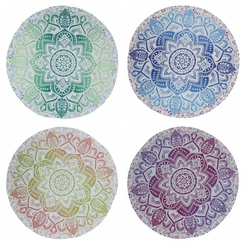 

100% Polyester Tapestry Floral Printed Solid Belgium Mandala Style Tapestry Beach Towel Multi-purpose Hand Wash