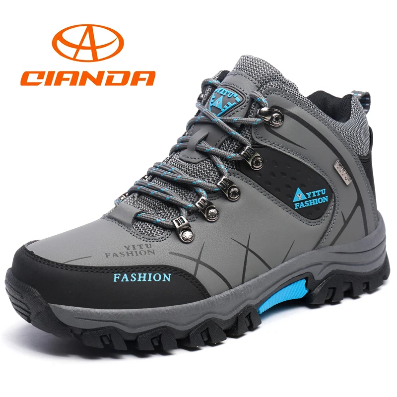 

Outdoor Men's Plus Velvet Autumn Hiking Shoes Man Winter Warm Mountain Climbing Shoes Camping Tourism Trekking Shoes Big Size