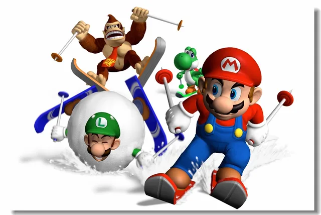 Special Offers Custom Canvas Wall Mural Super Mario Poster Luigi Donkey Kong Ski Race Game Wall Papers Kids Stickers Dining Room Decals #0484# Special Offers Custom Canvas Wall Mural Super Mario Poster Luigi Donkey Kong Ski Race Game Wall Papers Kids Stickers Dining Room Decals #0484#