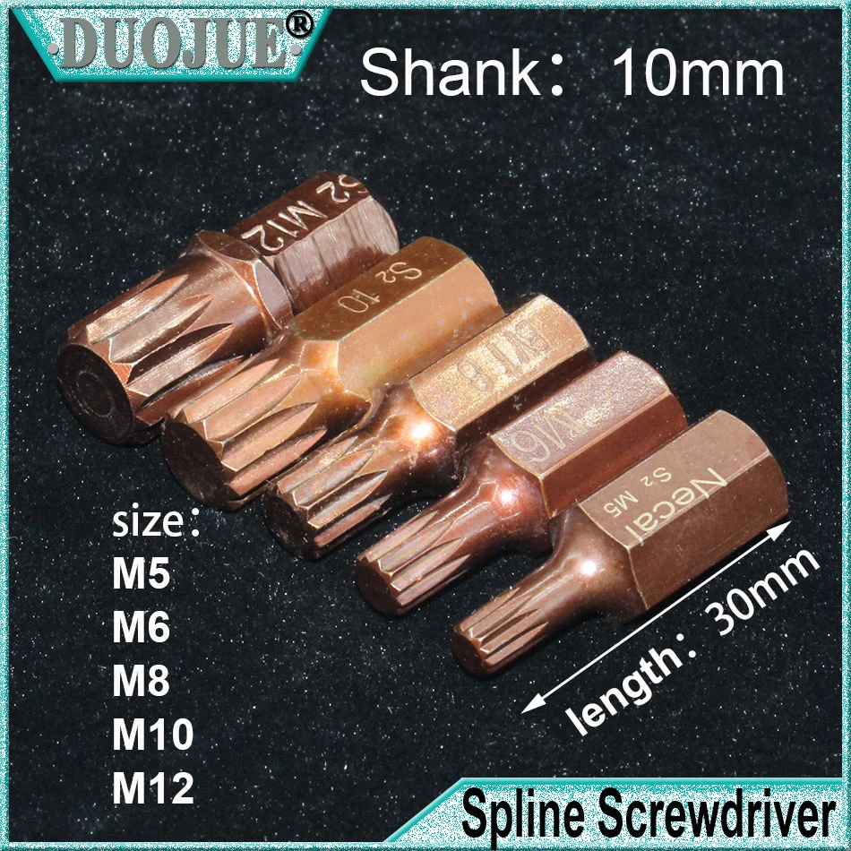 1Pcs Spline Screwdriver Torx Electric Drill Screwdriver Bit Socket Wrench Tools M5 M6 M8 M10 M12