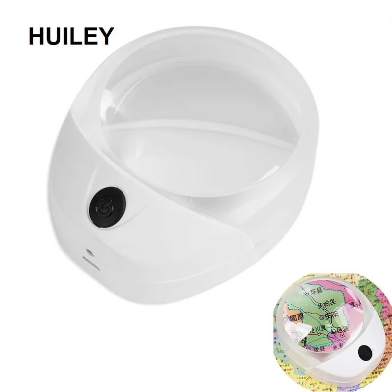 

LED Paper Weight Magnifier Table USB Rechargeable Magnifier Paperweight Detachable LED Illuminated Reading Magnifying Glass