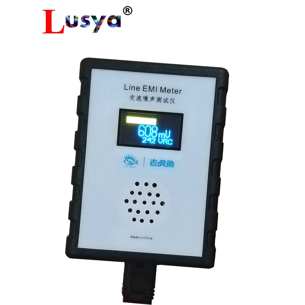 

OLED Display Mains Noise Tester Measuring Broadband AC Power Supply Ripple Analyzer line EMI meter For HiFi amplifier E1-002