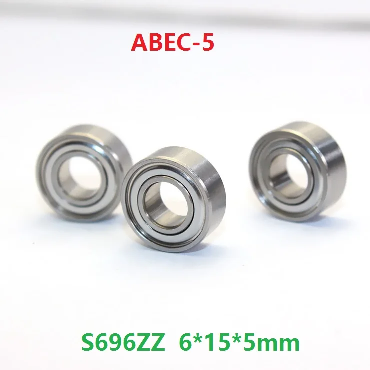 50 шт. ABEC-5 S696ZZ S696 ZZ Нержавеющая сталь подшипник 6*15*5 экранированный шарикоподшипники 6x15x5 мм 696 696Z 696ZZ