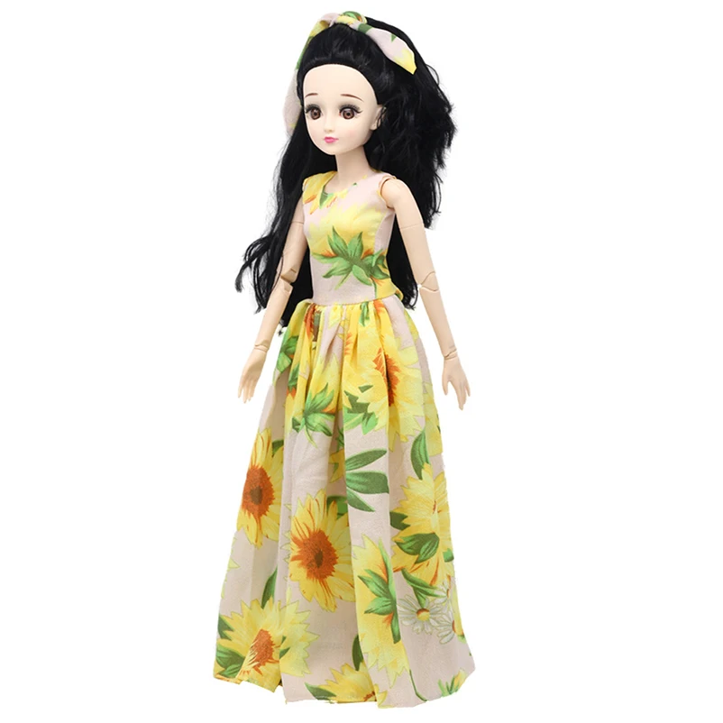 Цветочное платье длинная юбка вечерняя одежда аксессуары для 60 см 1/3 BJD куклы милое платье пасторальный стиль Одежда Игрушки