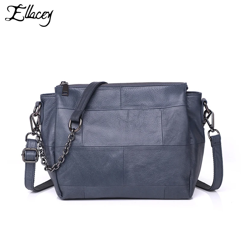 

2019 Designer Genuine Leather Women Bag Luxury Women Shoulder Bag Female Chain Crossbody Messenger Bag Vintage Patchwork Bag
