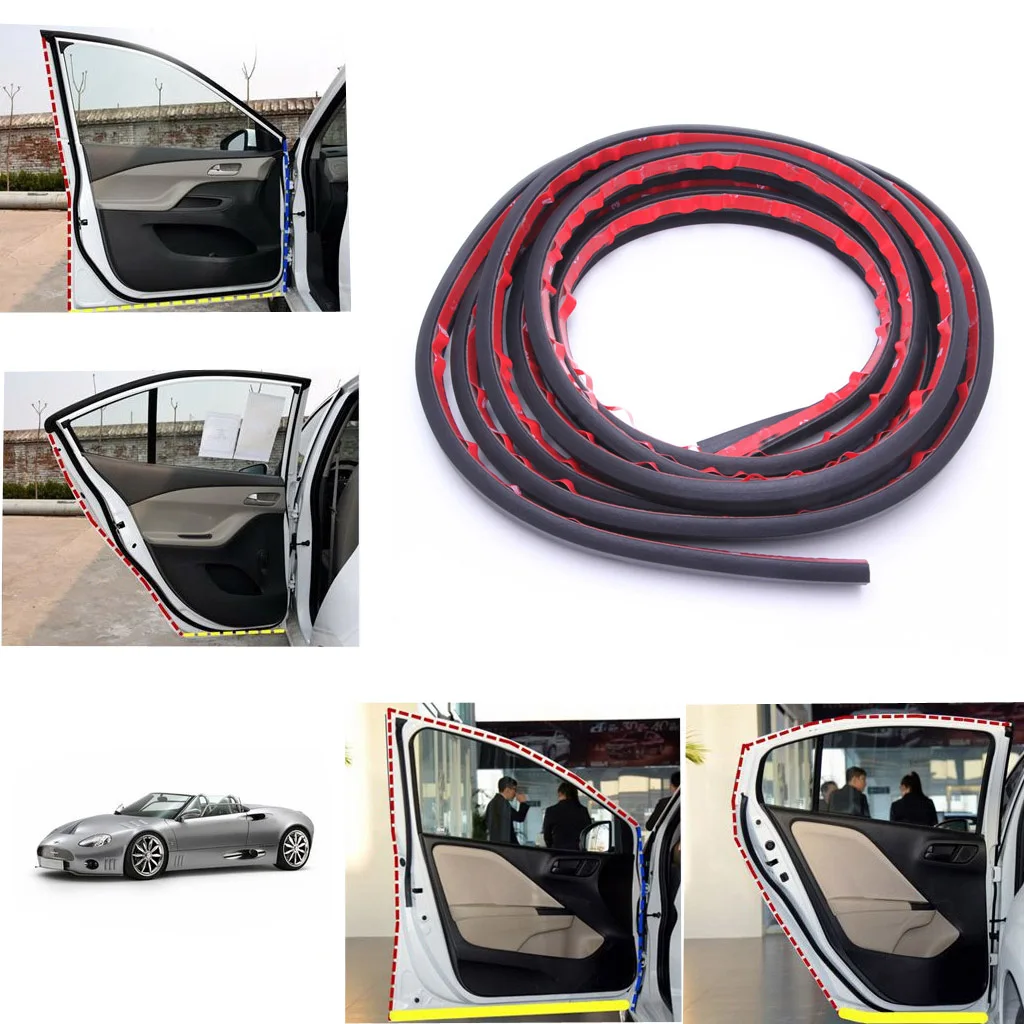 4m P Shape Car Door Rubber Weather Seal Strip EPDM Noise Insulation