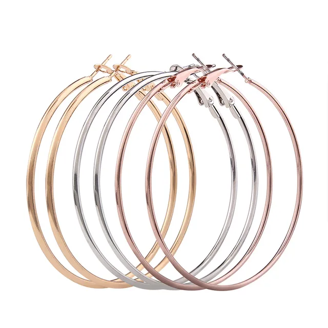3 Pair New Fashion Lady Women Thin Round Big Large Dangle Hoop Loop Earrings Gir 3 Pair New Fashion Lady Women Thin Round Big Large Dangle Hoop Loop Earrings Gir