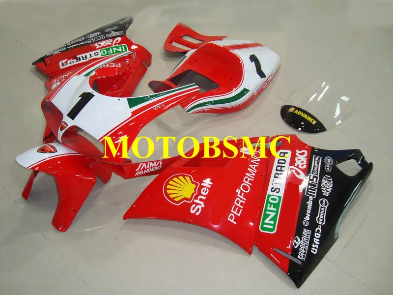 

Custom Motorcycle Fairing Kit for DUCATI 748 916 03 04 05 Ducati 996 998 2003 2004 2005 ABS Hot Red Fairings set+gifts DB13