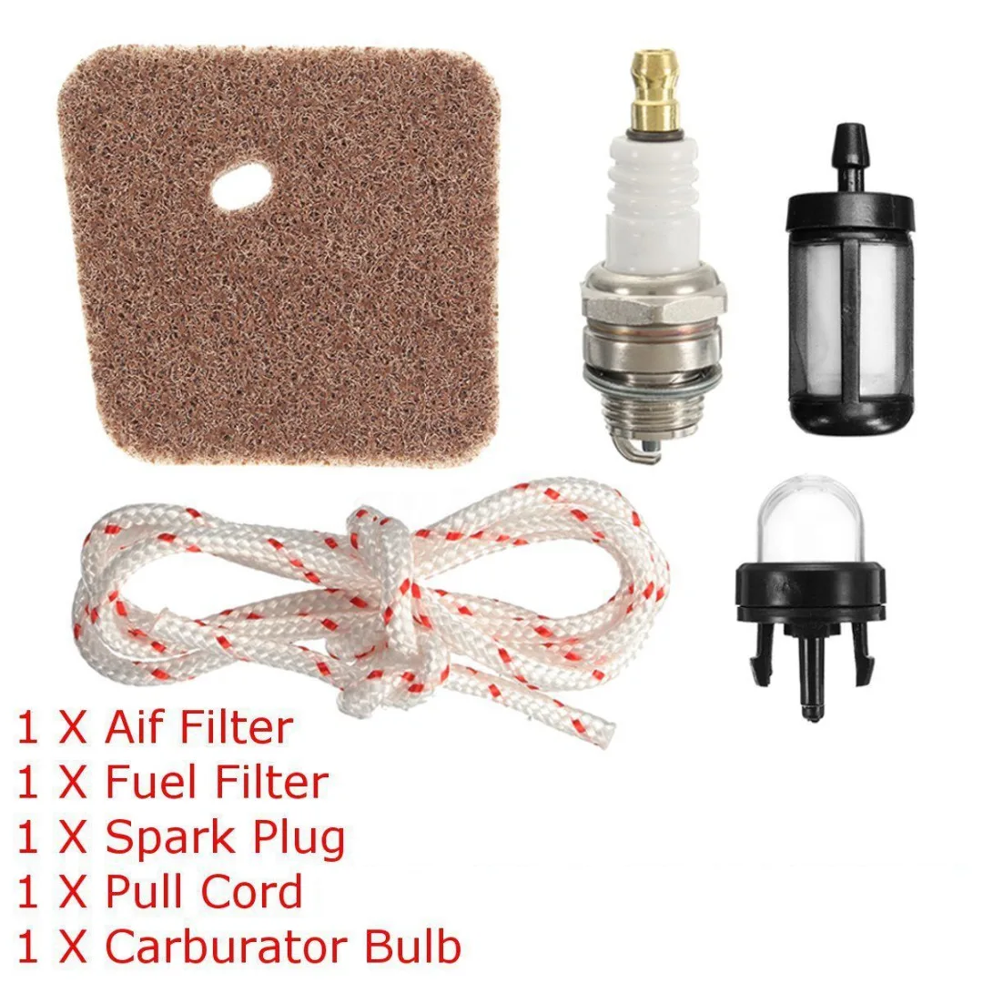 5pcs/set  Air Filter Spark Plug Full Service Kit For HS45 Petrol Hedge Cutter Trimmer Accessories