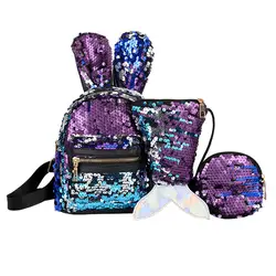 2019 Новые 3 шт. модные mochila, женские студенческие Детские рюкзаки школьные сумки рюкзак + сумка для ручек из plecak szkolny клатч школа # C8