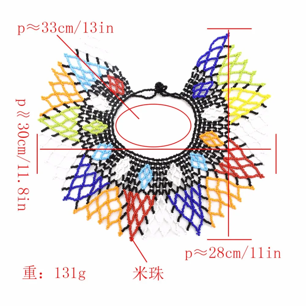 Африканская подвеска в этническом стиле ручной работы ожерелье с воротником из смолы бисером кисточка-чокер ожерелье заявление Макси Племенной Хэллоуин вечерние ювелирные изделия