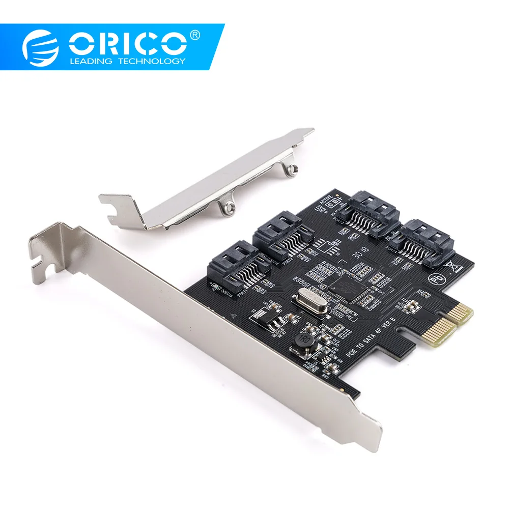 ORICO 1X 4X 8X 16X PCI-E карты PCI Express для SATA 3,0 4 порта SATA III PCI-E Плата расширения 6 Гбит/с адаптер расширения добавить на карты