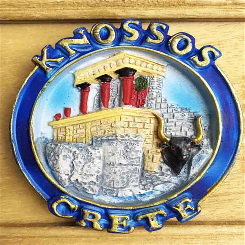 

Cretan Historic Site Bull Mural Refrigerator Sticker Landmark Fridge Magnets Home Decoration Wholesale Drop Shipping