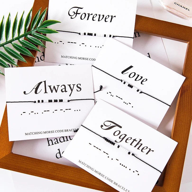 Браслеты G.YCX LOVE FOREVER Morse с кодом сочетающиеся пары ювелирные изделия Miyuki