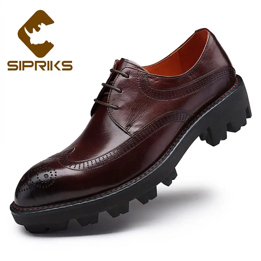 Sipriks Mens Genuine Leather Shoes 