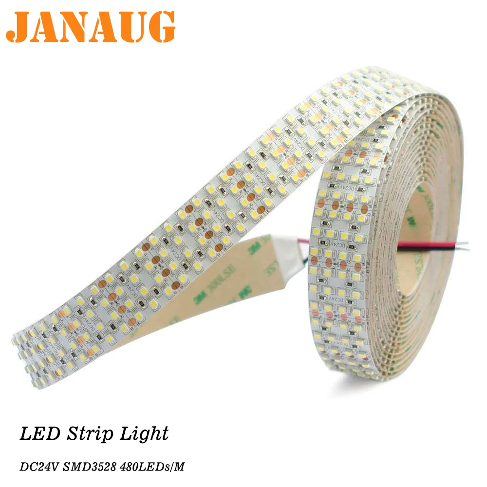 LED Light Strip DC24V Quad row 5M 192W/Roll 480leds/m CRI 90 Brightest