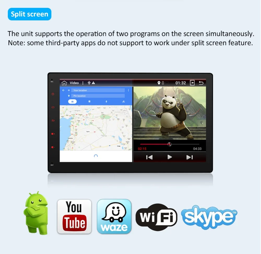 Sale 32G ROM 2 din 10.1 inch Octa core Android 9.0 Car Radio GPS Navigation with capacitive screen stereo Bluetooth wifi 3g 15