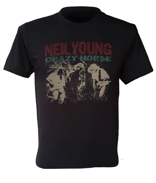 Neil Young Crazy Horse T shirt Vintage Concert Retro Rock Band Size S To 2XL New Fashion Mens