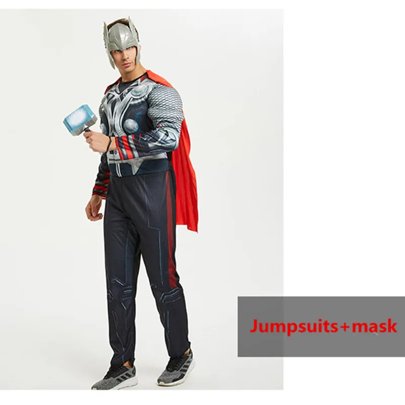 

The Avengers Thor Adult Muscle Costume Avengers 4 Infinite War Captain America Halloween Costume Movie Superhero Male Clothing