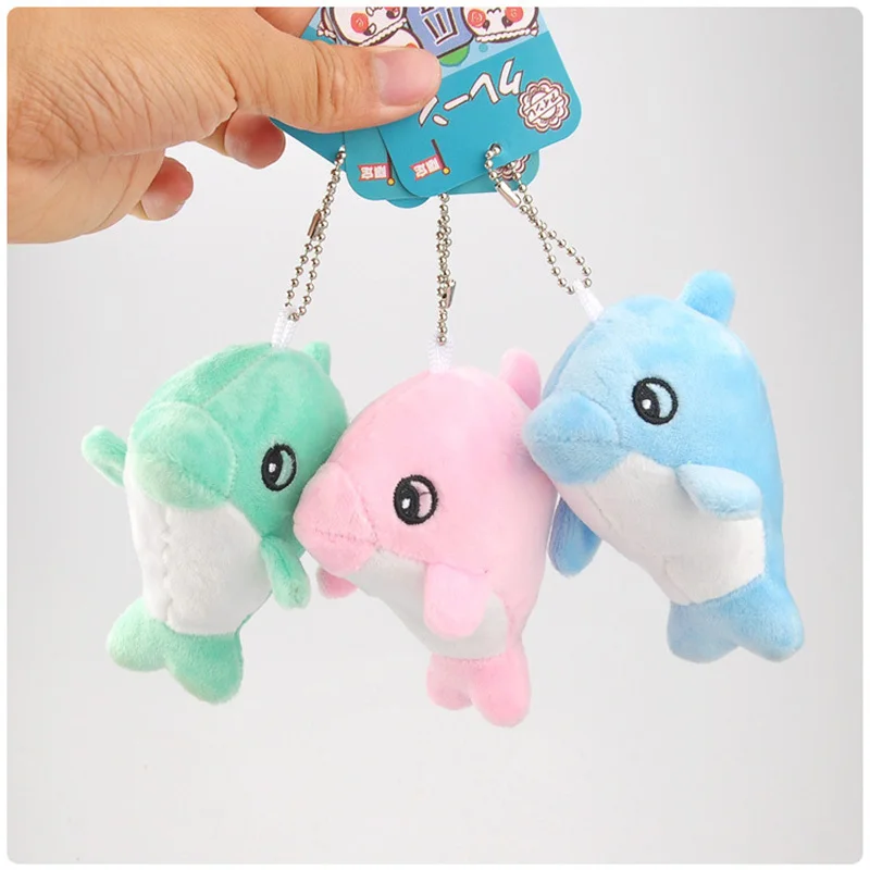 

Plush Pendant Marine Dolphin Toy Cute Dolphins Plush Toy Keychain Hanging Car Bag Small Hanging Ornaments Children's Doll