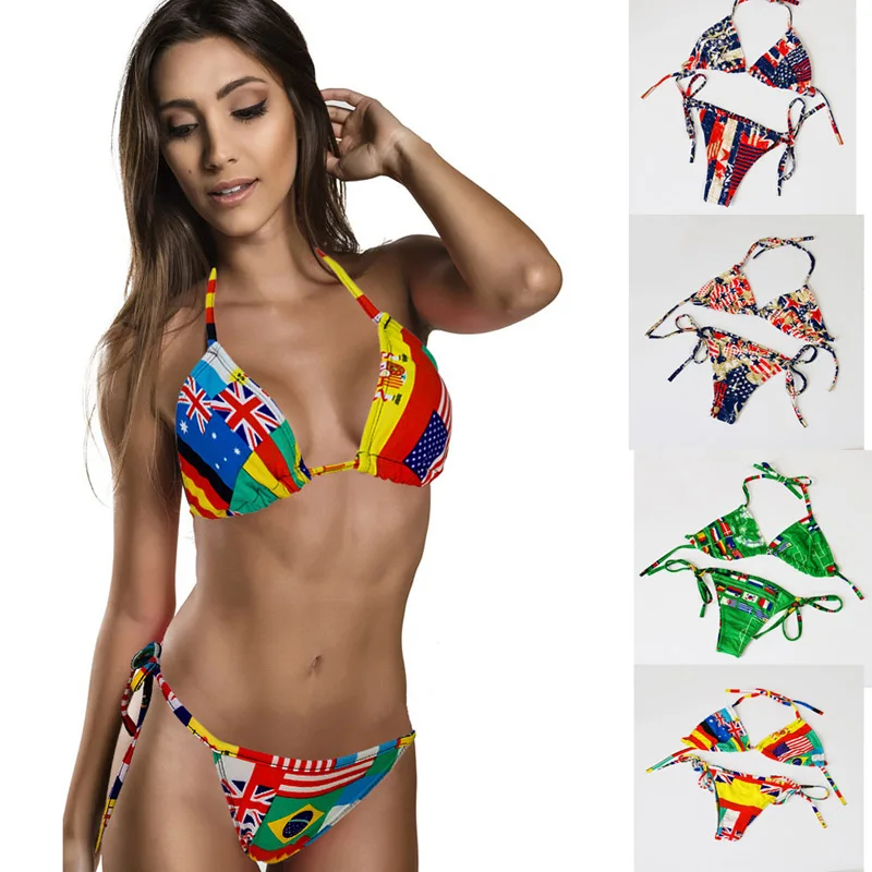 

New Beach Swimwear Women Sexy Neoprene High Neck Push up Bikini Set Neoprene Swimsuit Biquini Bathing Suit maillot