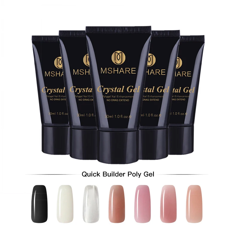 Mshare Crystal Gel Nail Extension Builder Led Gel Jelly Acrilico Builder Poly Estendi Gel Lacca 30G