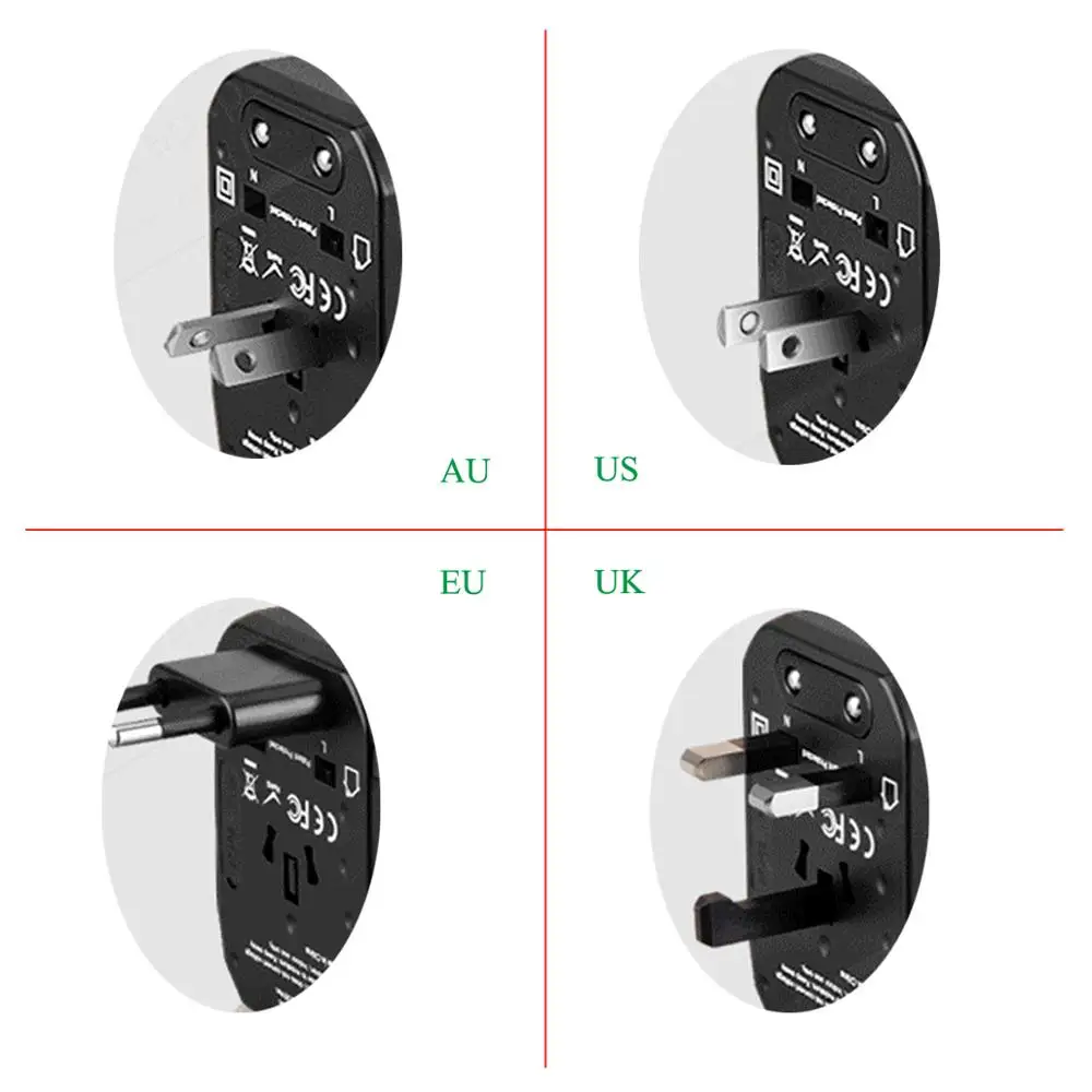 Всемирно известный адаптер для путешествий Универсальный адаптер питания зарядное устройство адаптер вилка переменного тока USB вилки розетки конвертер для AU/UK/US/EU Plug