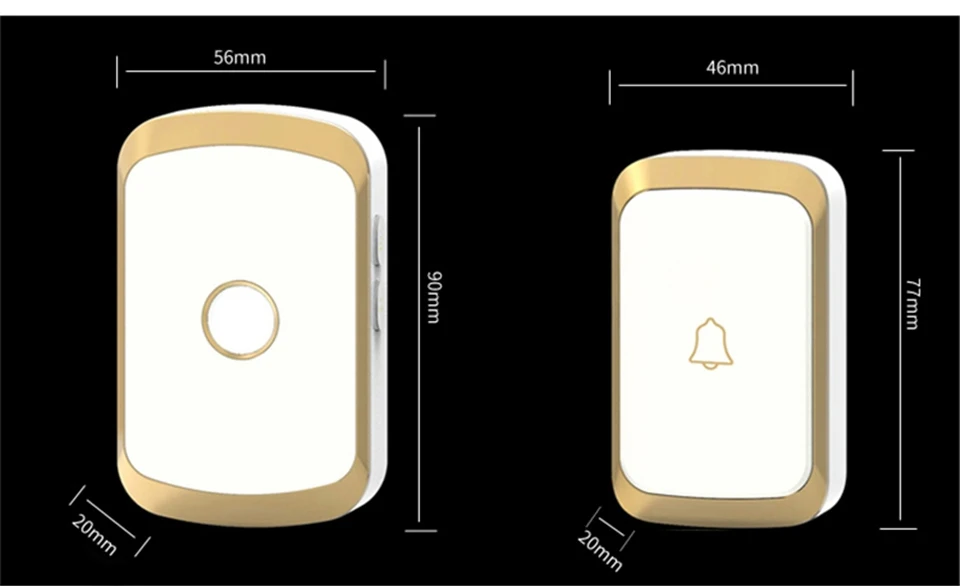 Беспроводной дверной звонок Водонепроницаемый умный домашний приветственный дверной звонок 300 м дистанционный дверной звонок 36 мелодия 4 громкости беспроводной домашний дверной Звонок
