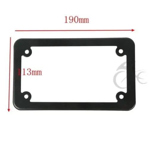 

Universal Motorcycle Chrome Black 4"x7" License Plate Frame Holder For Auto-Car SUZUKI HONDA KAWASAKI Scooter Chopper Bike