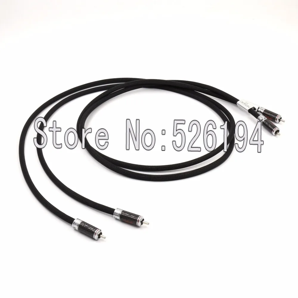 Free shipping 1.5M Gryphon VIP Series Interconnect Rca cable with Rhodium plated carbon fiber plug