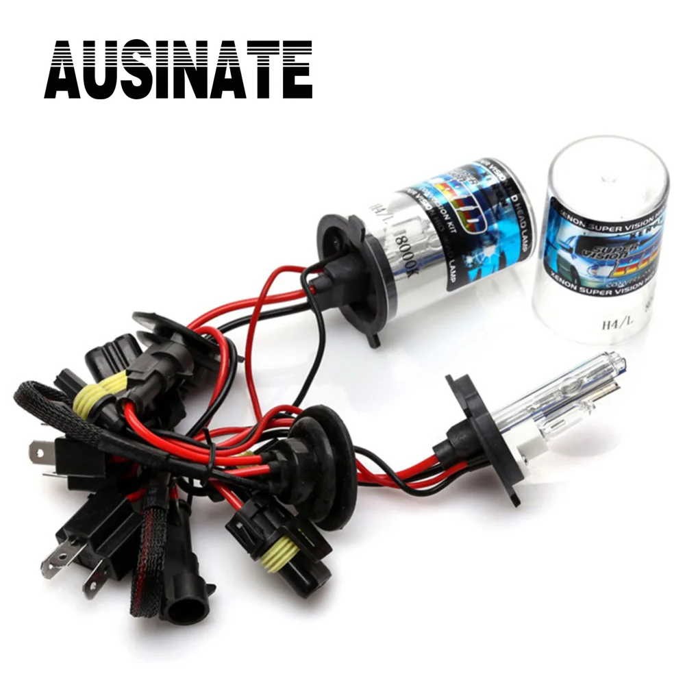 

One Pair Xenon H4 HID Bulb h4 with halogen lamp For car Headlight 4300k 5000k 6000k 8000k hid xenon bulb h4-2