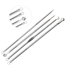 Серебряный из нержавеющей стали для удаления угрей, игла noir, Новая игла для прыщей, черная головка, прыщи sefw DW67