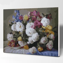 Красивый букет номер картина маслом картины для уркашения стен для гостиной декоративная картина цифровая живопись рисунки без рамки