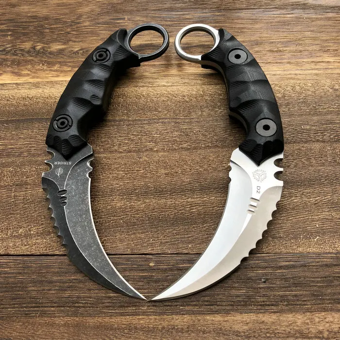 Fisharks сверхмощный тактический нож с фиксированным лезвием Karambit D2 лезвие G10 ручка охотничий Скинер Hawkbill выживания CSGO коготь ножи