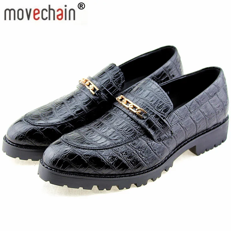Moda De Marca model Casual Sapatos Crocodile Condução Homens Dos Couro model 1 Grain model Flats Model 3 Genuine Festa 4 2 Mocassins Homem qtTw5